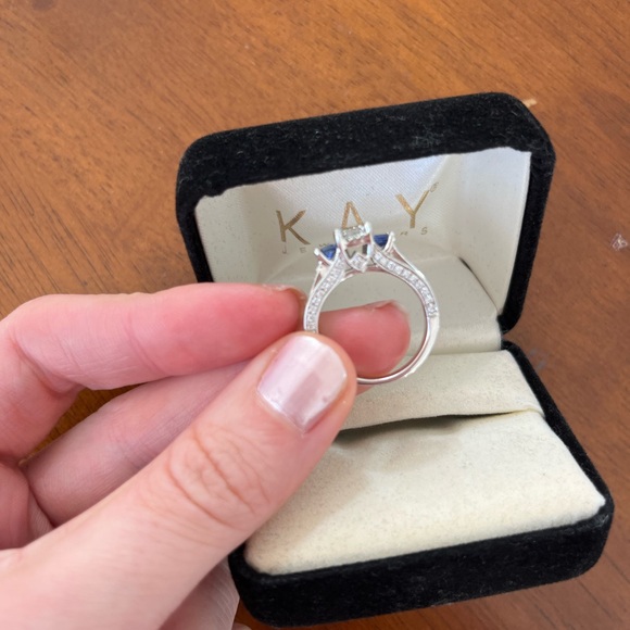 Diamond and Sapphire Engagement Ring! (Brand new, never worn or proposed with!) - Picture 10 of 11